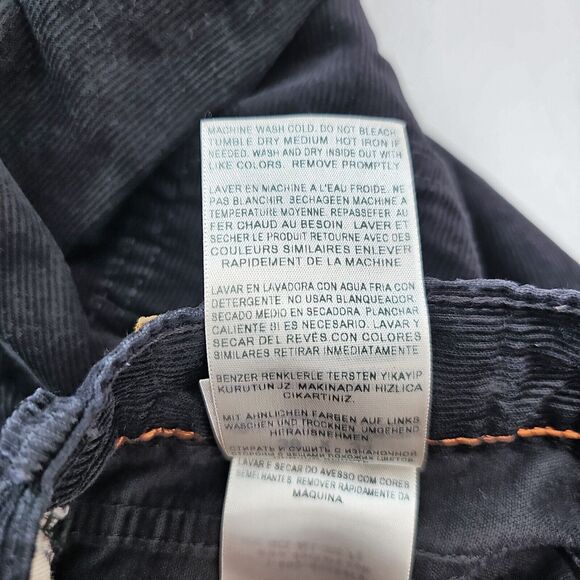 Dockers Corduroy Pants Men's 38x34 Black Straight Fit Flat Front‎ Chino 5 Pocket - Picture 7 of 14